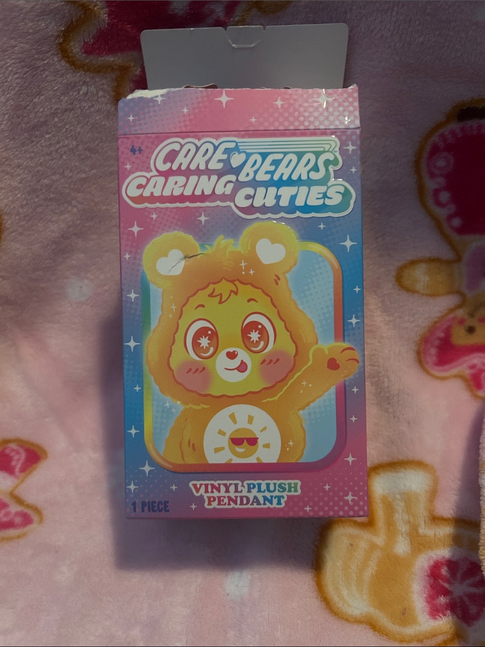 Care Bears Caring Cuties Vinyl Plush Pendant- Cheer Bear